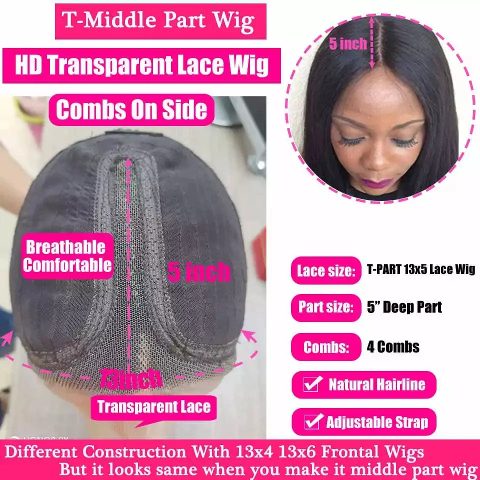 4/27 Highlight Bob Wigs Straight Lace Front Wig Human Hair Ombre Frontal Bob Wig Human Hair Gluelss Wear To Go Ombre Brown Wig 1