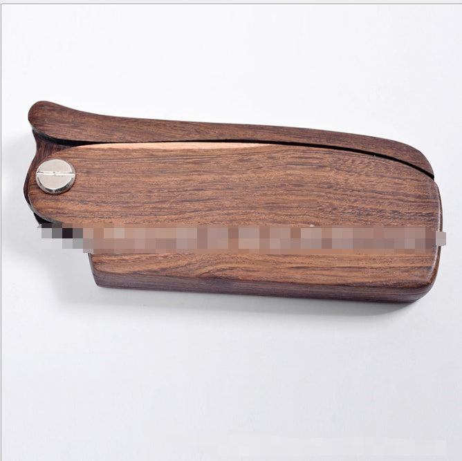Folding comb beard comb black gold sandalwood comb hairdressing comb sandalwood