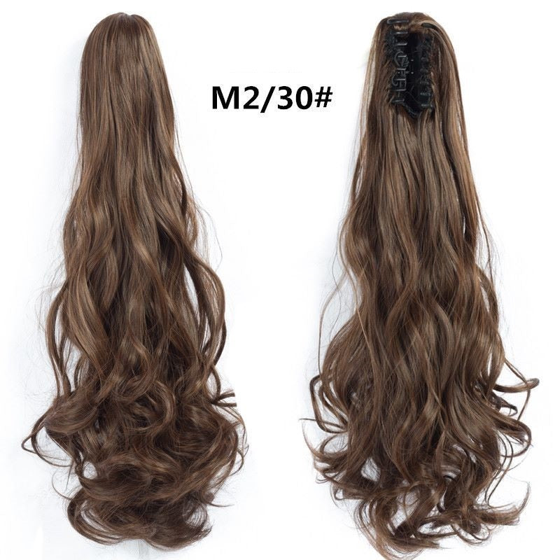 Wig Female Scratching Clip Ponytail Long Curly Hair Big Waves
