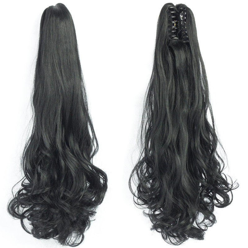 Wig Female Scratching Clip Ponytail Long Curly Hair Big Waves
