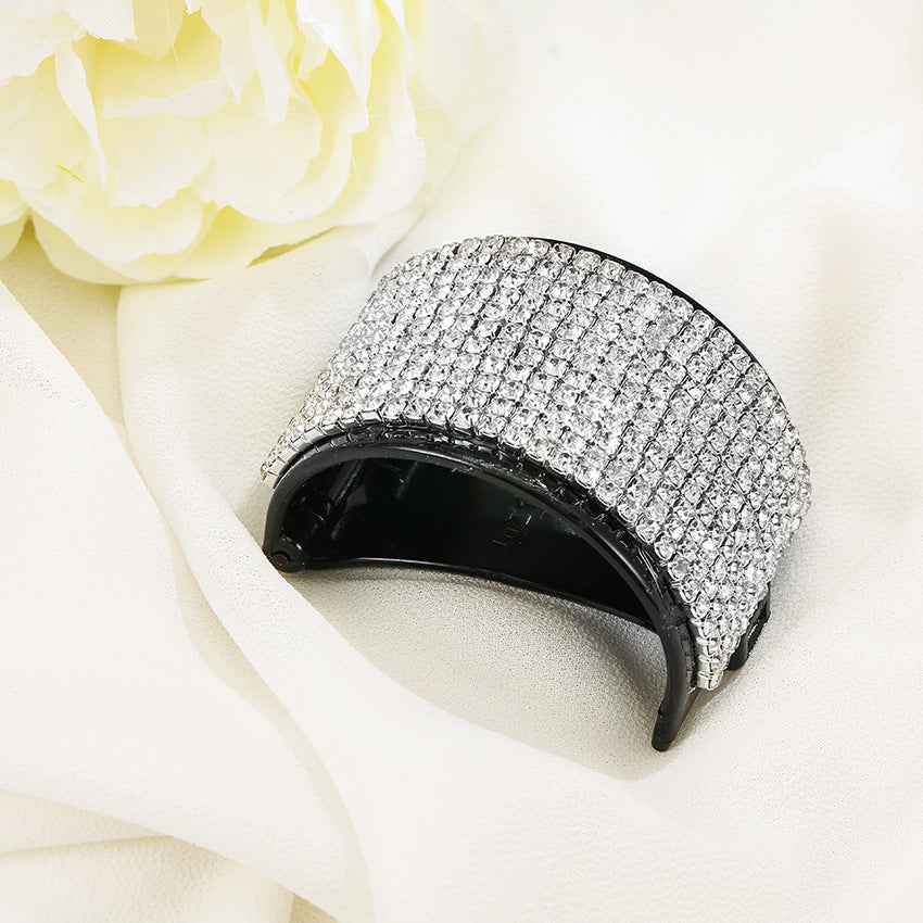 Diamond Rhinestone Banana Clip Ponytail Clip Ponytail Button Hair Accessories Hairpin