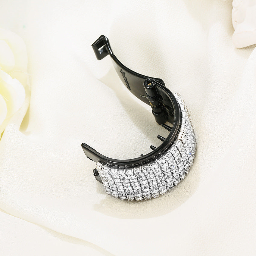 Diamond Rhinestone Banana Clip Ponytail Clip Ponytail Button Hair Accessories Hairpin