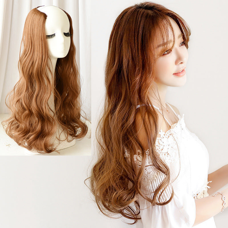 Wig Female Long Curly Hair Big Wave One Piece Style