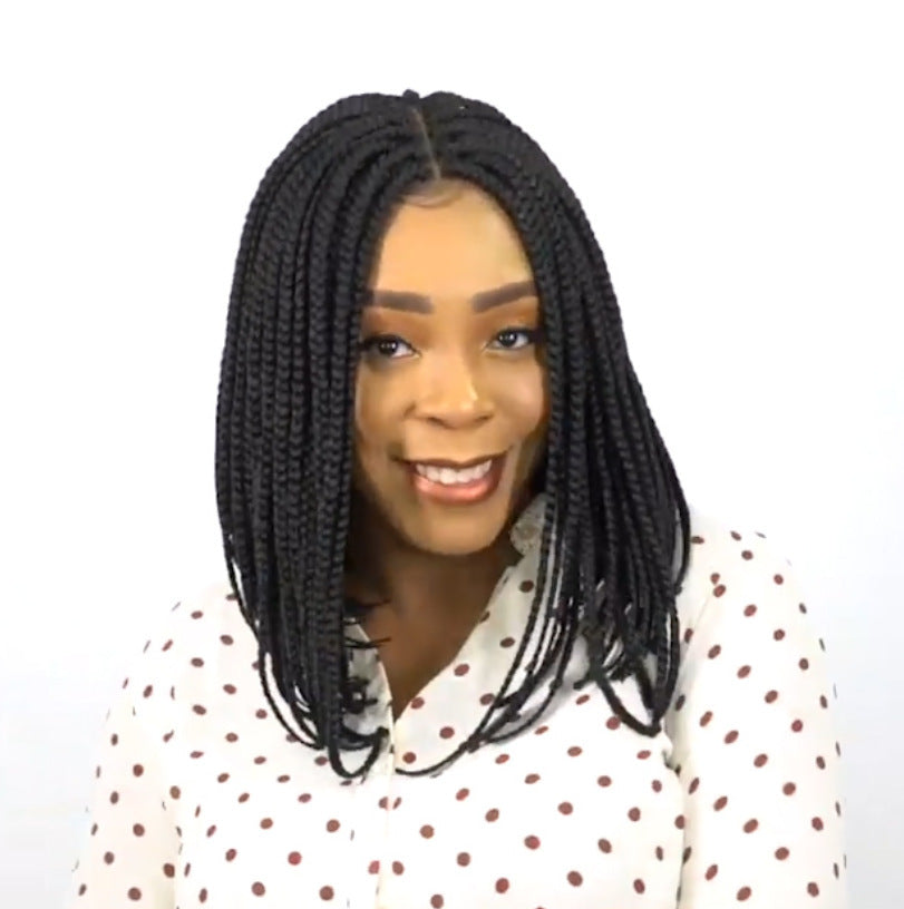 Box braided hair wig, cap cap