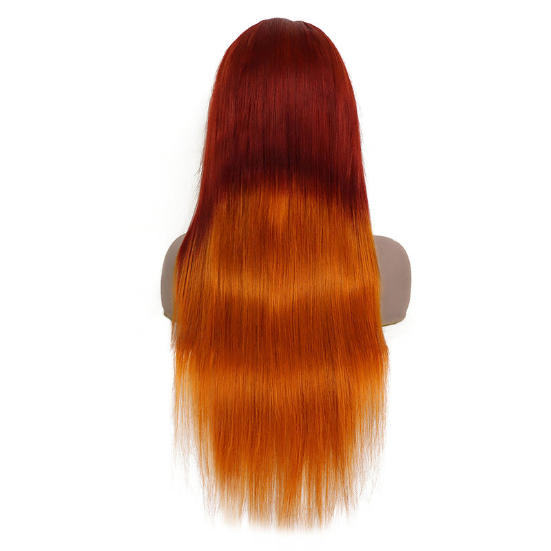 Laboss beauty Body Wave 360 Glueless Wig Human Hair Reddish Brown Pre Bleached Human Hair Wig With Drawstring Full Lace Front Wig