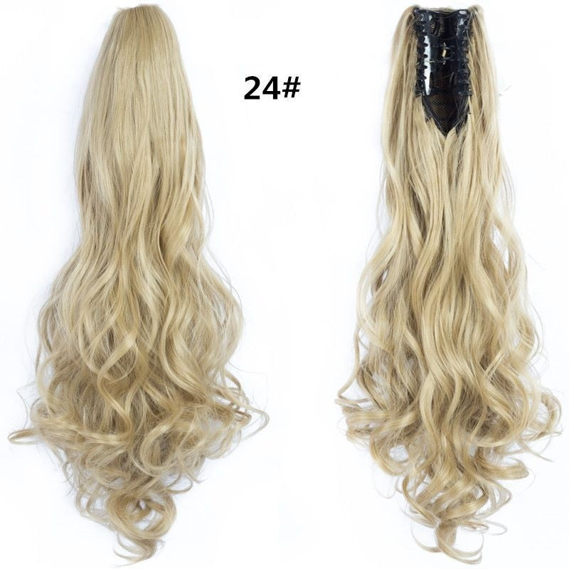 Wig Female Scratching Clip Ponytail Long Curly Hair Big Waves