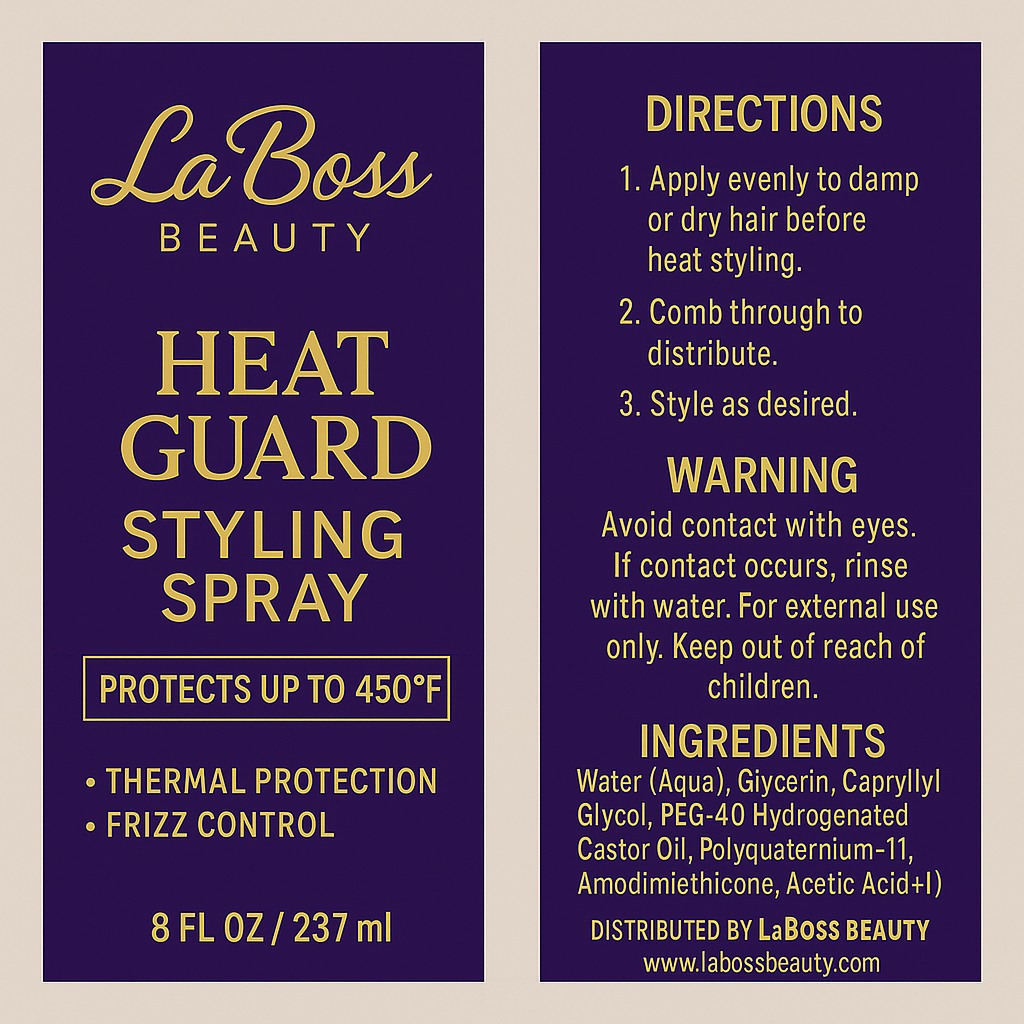 LaBoss Beauty Heat Guard Styling Spray