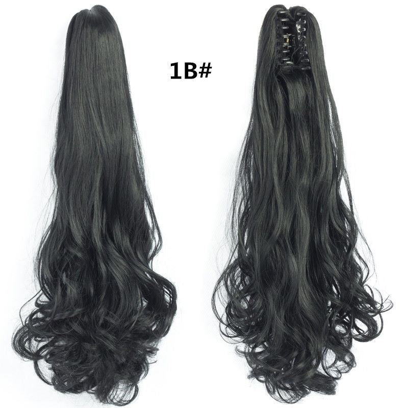 Wig Female Scratching Clip Ponytail Long Curly Hair Big Waves