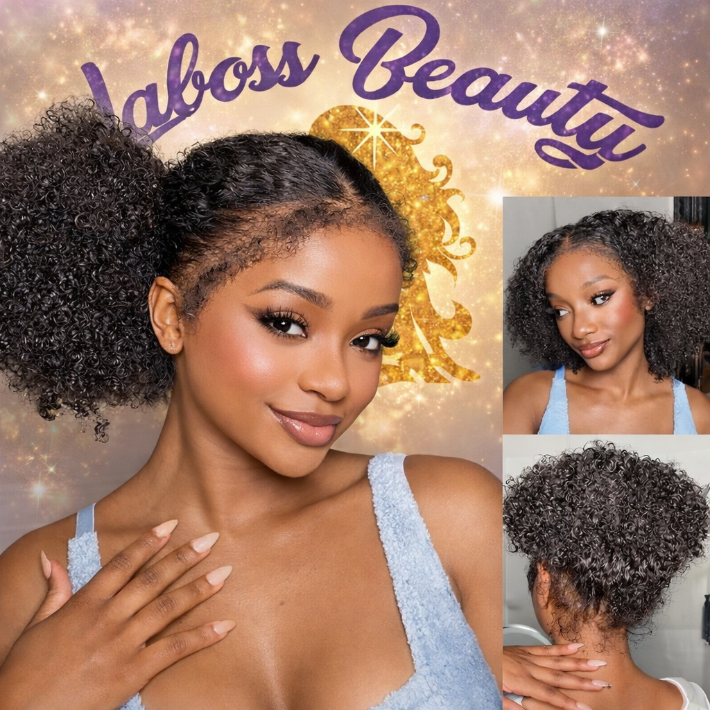 LaBoss Beauty Invisible Strap 360 4C Hairline Glueless Wig – Beginner Friendly, Pre-Bleached Knots