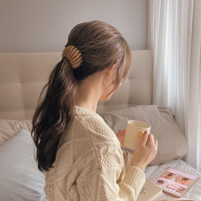 Swan Suede Bird's Nest Hair Band Hair Updo Holder Hair Clip High Ponytail Artifact Fixed Korean Bun Hair Ornament