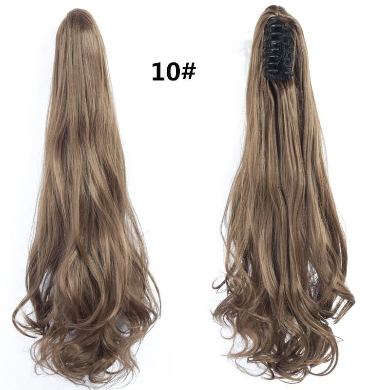 Wig Female Scratching Clip Ponytail Long Curly Hair Big Waves
