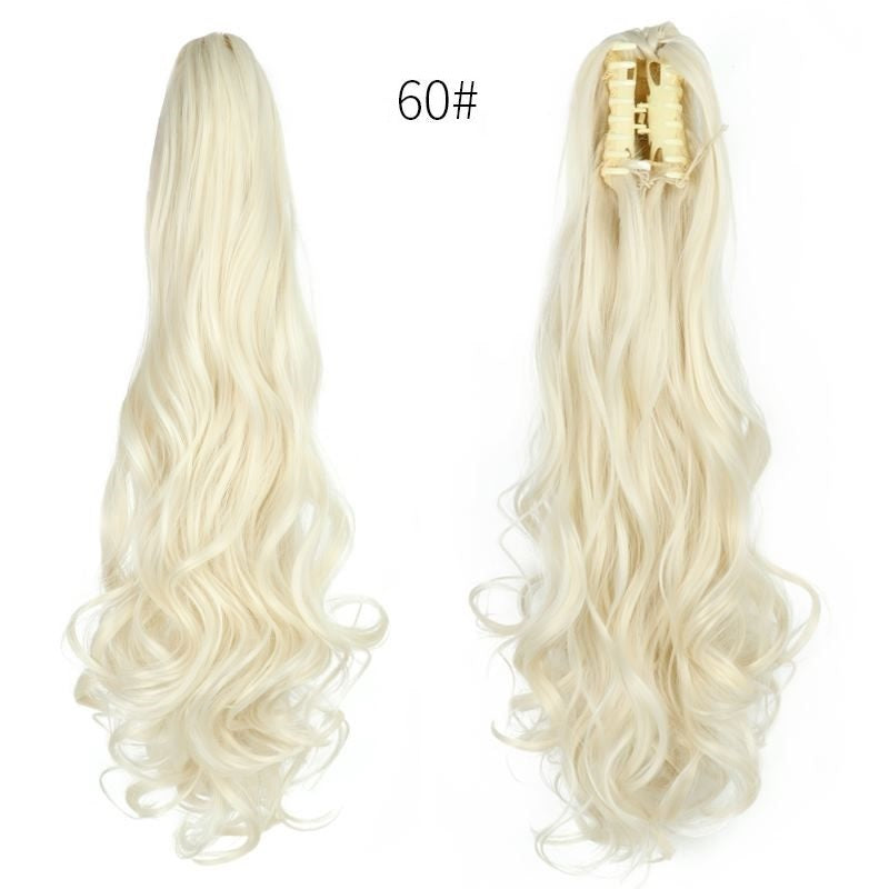 Wig Female Scratching Clip Ponytail Long Curly Hair Big Waves