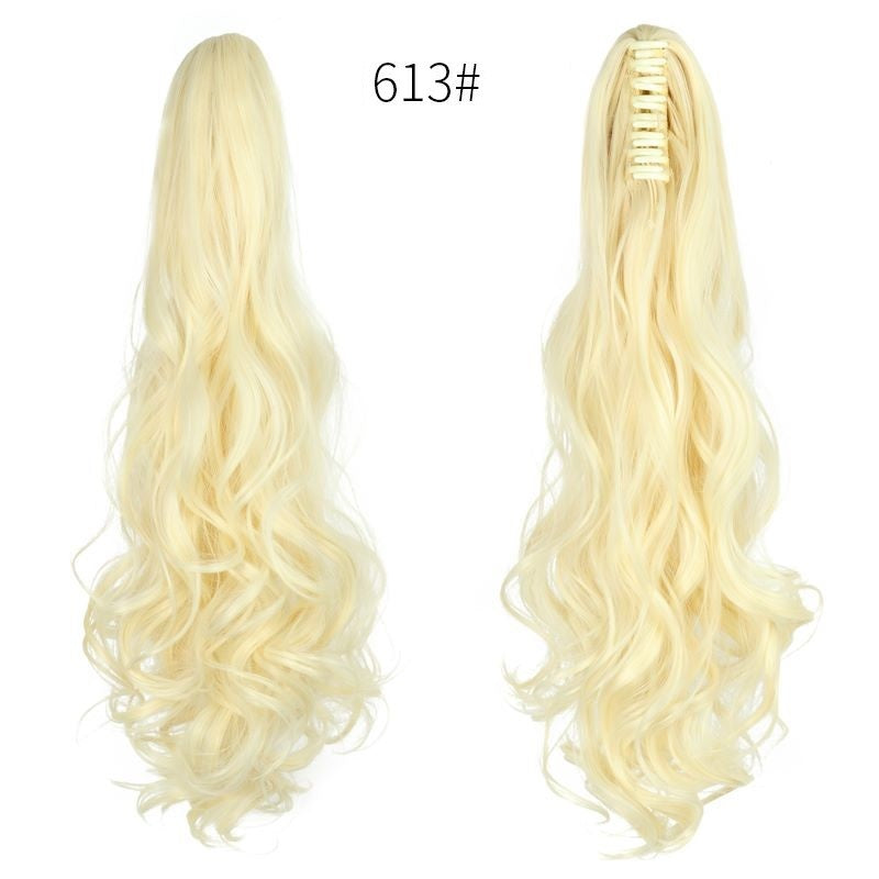 Wig Female Scratching Clip Ponytail Long Curly Hair Big Waves