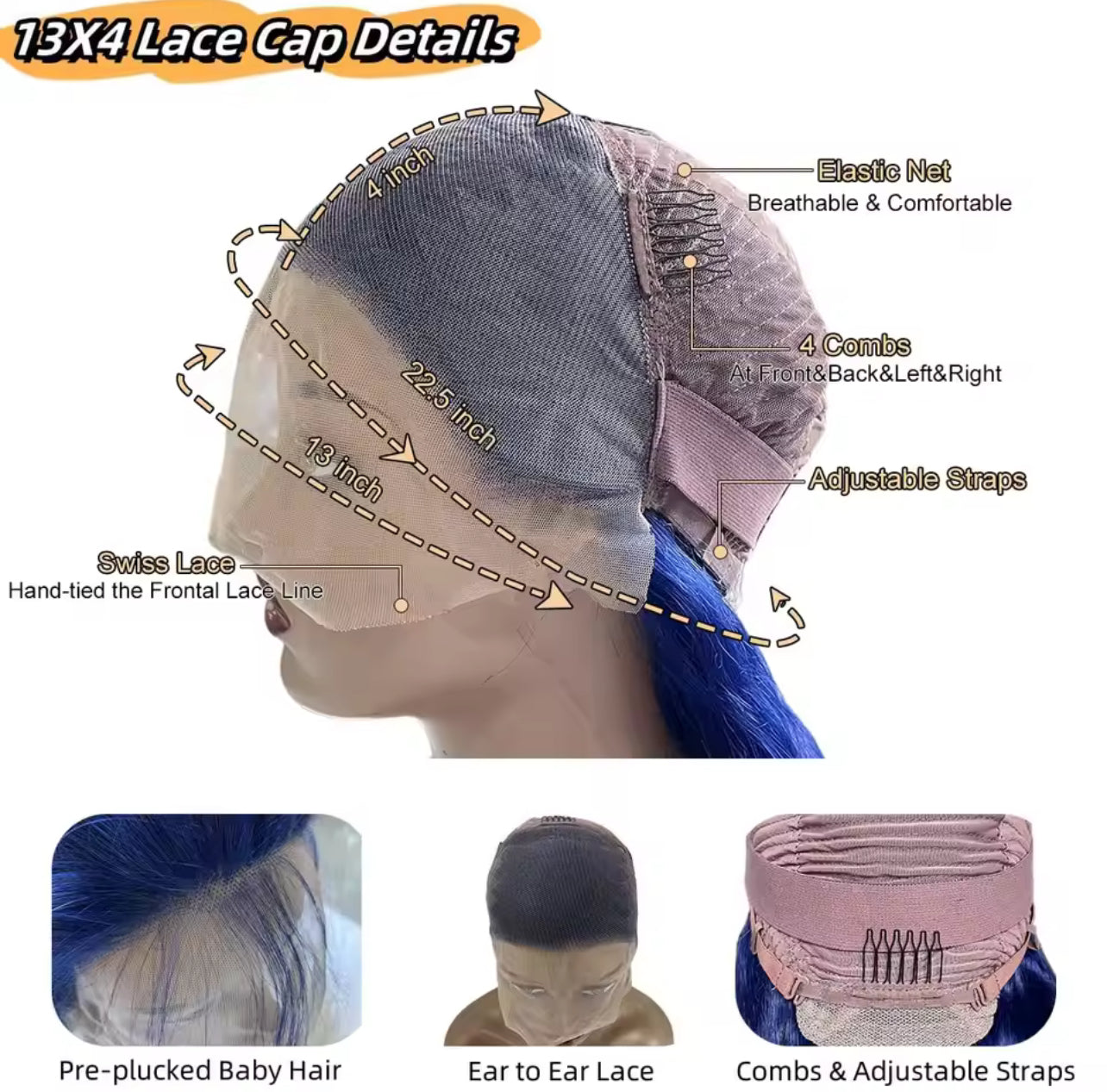 Body Wave Blue Human Hair Wigs 13x4 Hd Lace Front Human Hair Wigs Blue Wigs Human Hair 13x6 Hd Lace Frontal Wigs For Women