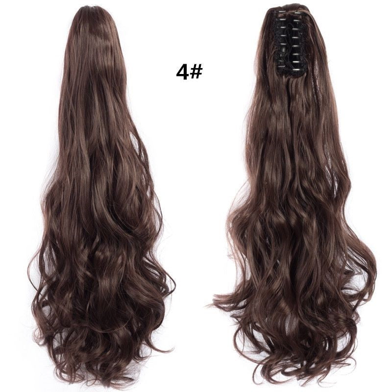 Wig Female Scratching Clip Ponytail Long Curly Hair Big Waves