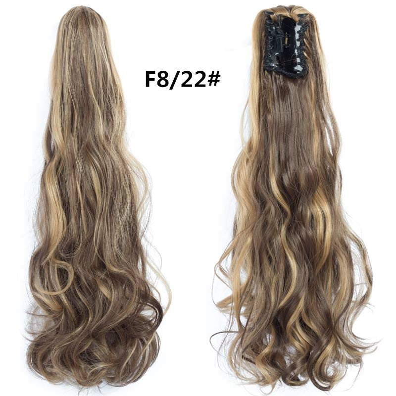 Wig Female Scratching Clip Ponytail Long Curly Hair Big Waves