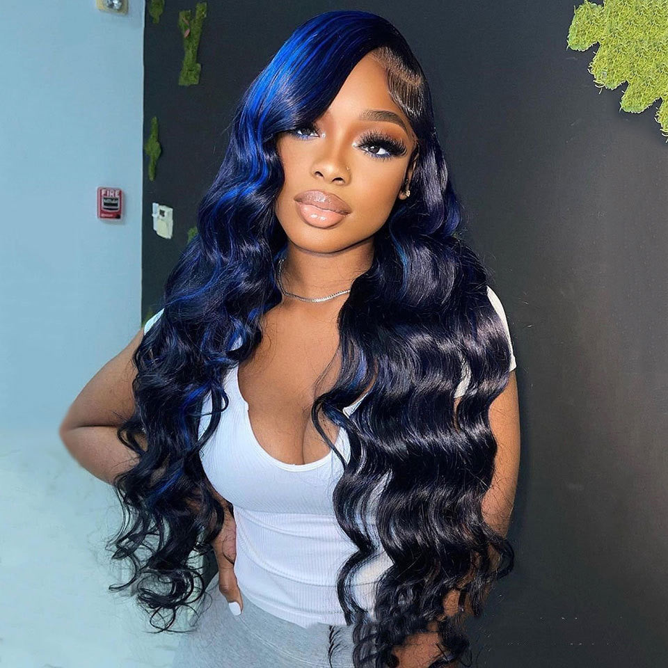 Body Wave Blue Human Hair Wigs 13x4 Hd Lace Front Human Hair Wigs Blue Wigs Human Hair 13x6 Hd Lace Frontal Wigs For Women