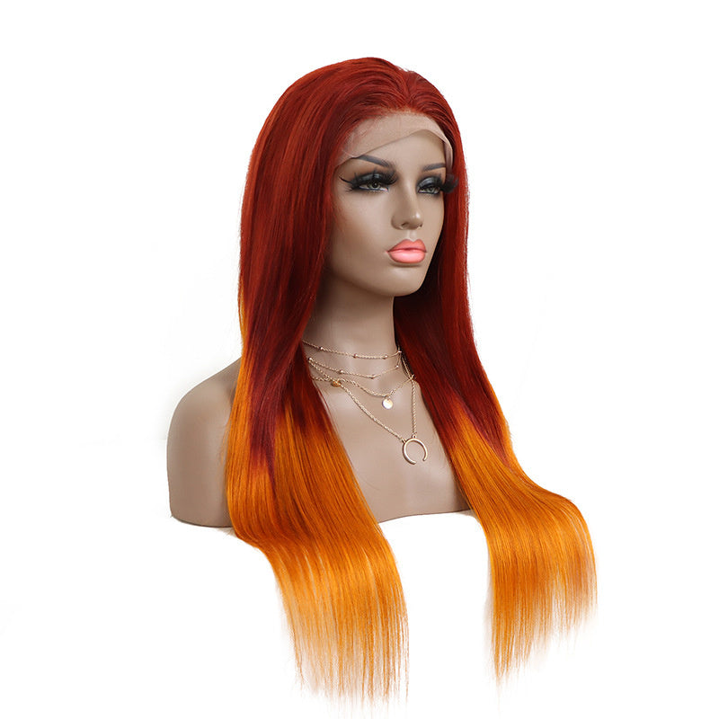 Laboss beauty Body Wave 360 Glueless Wig Human Hair Reddish Brown Pre Bleached Human Hair Wig With Drawstring Full Lace Front Wig