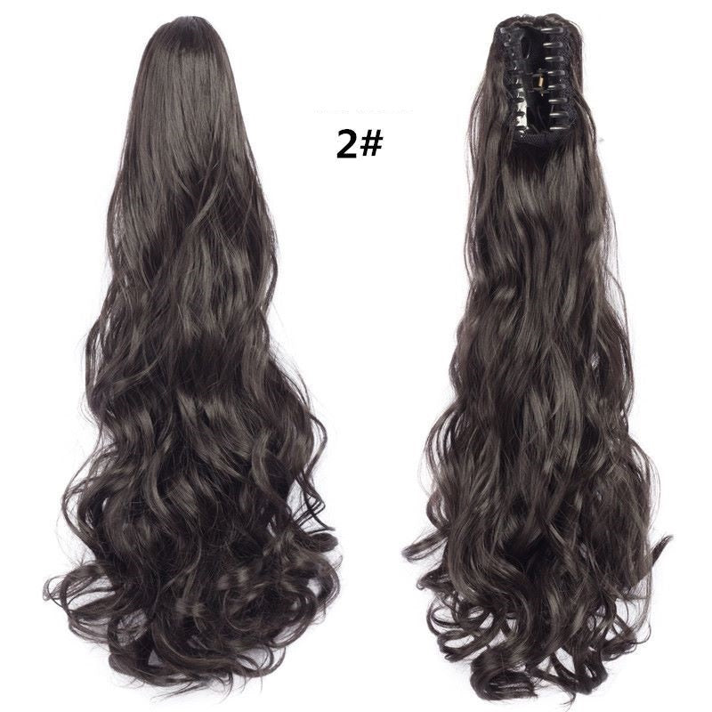 Wig Female Scratching Clip Ponytail Long Curly Hair Big Waves