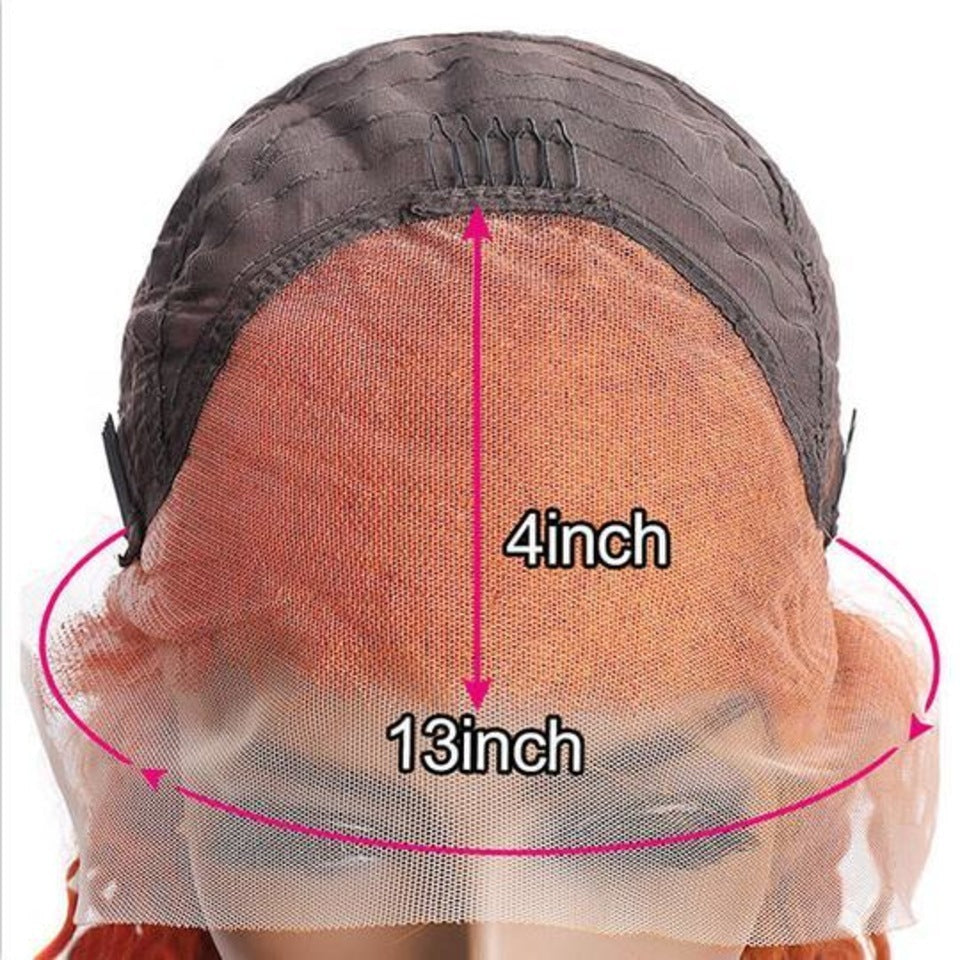 Laboss beauty 13X6 Lace Front Wig Human Hair Bone Straight Ginger Orange Lace Front Human Hair Wigs Ginger Colored HD Transparent Lace Frontal Wigs For Women