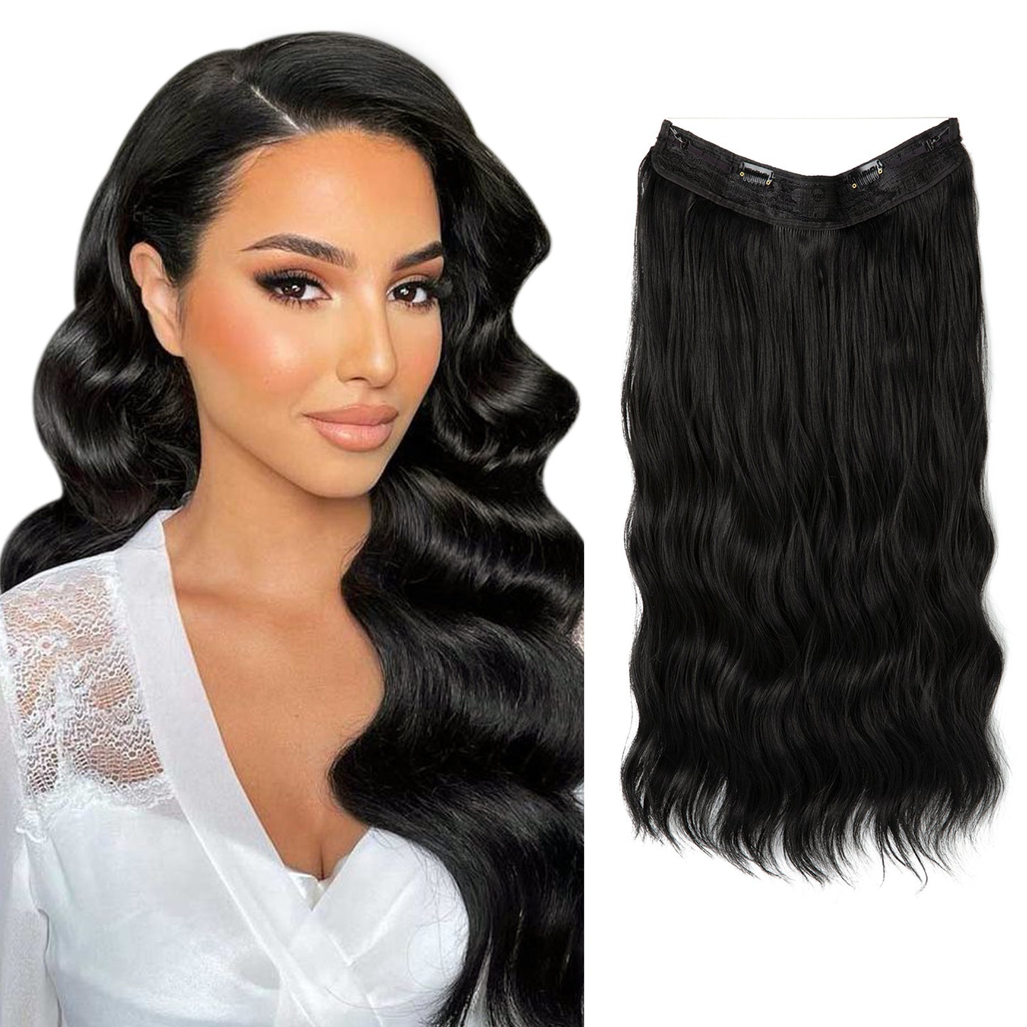 European And American Style Women Corn Curler Fishing Thread Long Curly Hair Wig