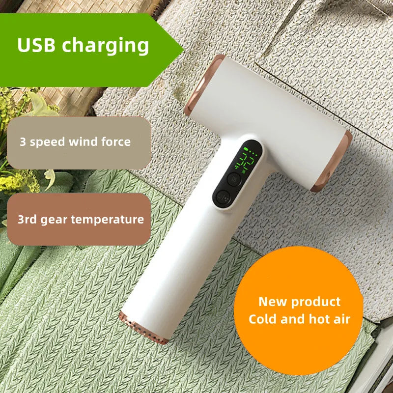 2024 New Wireless Hair Dryer High Wind USB Fast Charging Wireless Cold/Hot Air Home/Dormitory/Travel Essential Hair Dryer