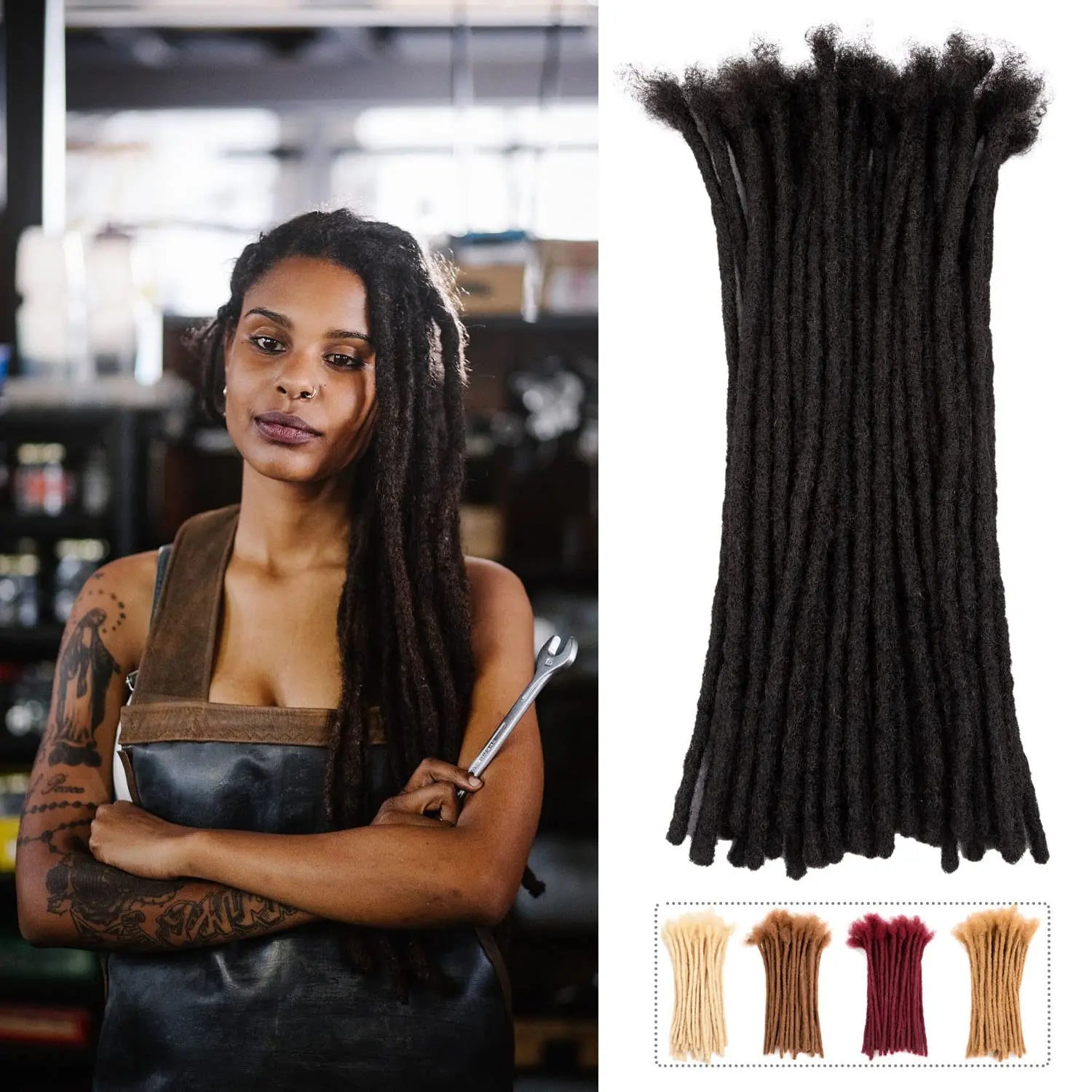 6inch-20inch Handmade Dreadlocks Synthetic Wigs Extensions Black Reggae Wig Crochet Braiding Hair For Afro Women For Black Women