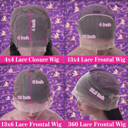 LaBoss Beauty Burgundy Straight Lace Front Wig | 13x6 HD Lace | 100% Human Hair | Sleek & Full Luxury Unit