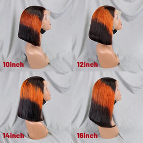 4/30/4 Color Human Hair Bob Wig Straight 13x4 Lace Front Human Hair Wigs Brazilian Wig Short Human Hair Bob Wigs Ombre Wig