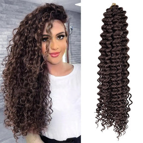 Ocean Wave Ombre Braiding Hair Extensions 22 28Inch Synthetic Twist Ripple Crochet Deep Wave Braids Hair Extensions For Women