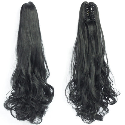 Wig Female Scratching Clip Ponytail Long Curly Hair Big Waves