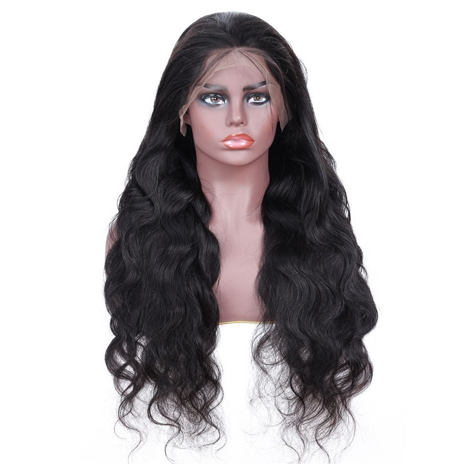 13x6 Body wave HD Transparent lace front human hair wig Pre Prep-lucked 200 Density glueless brazilian wigs for women