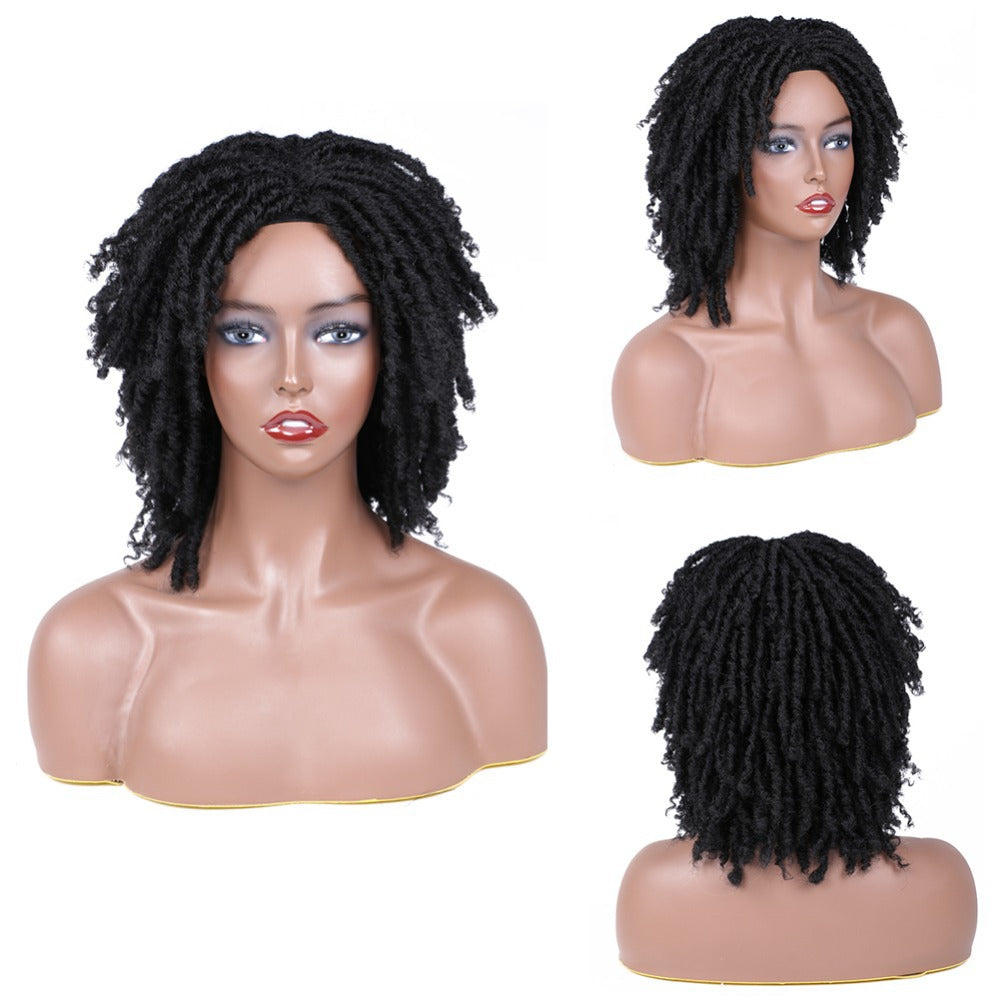 Dirty Braid Wig With Chemical Fiber Headgear