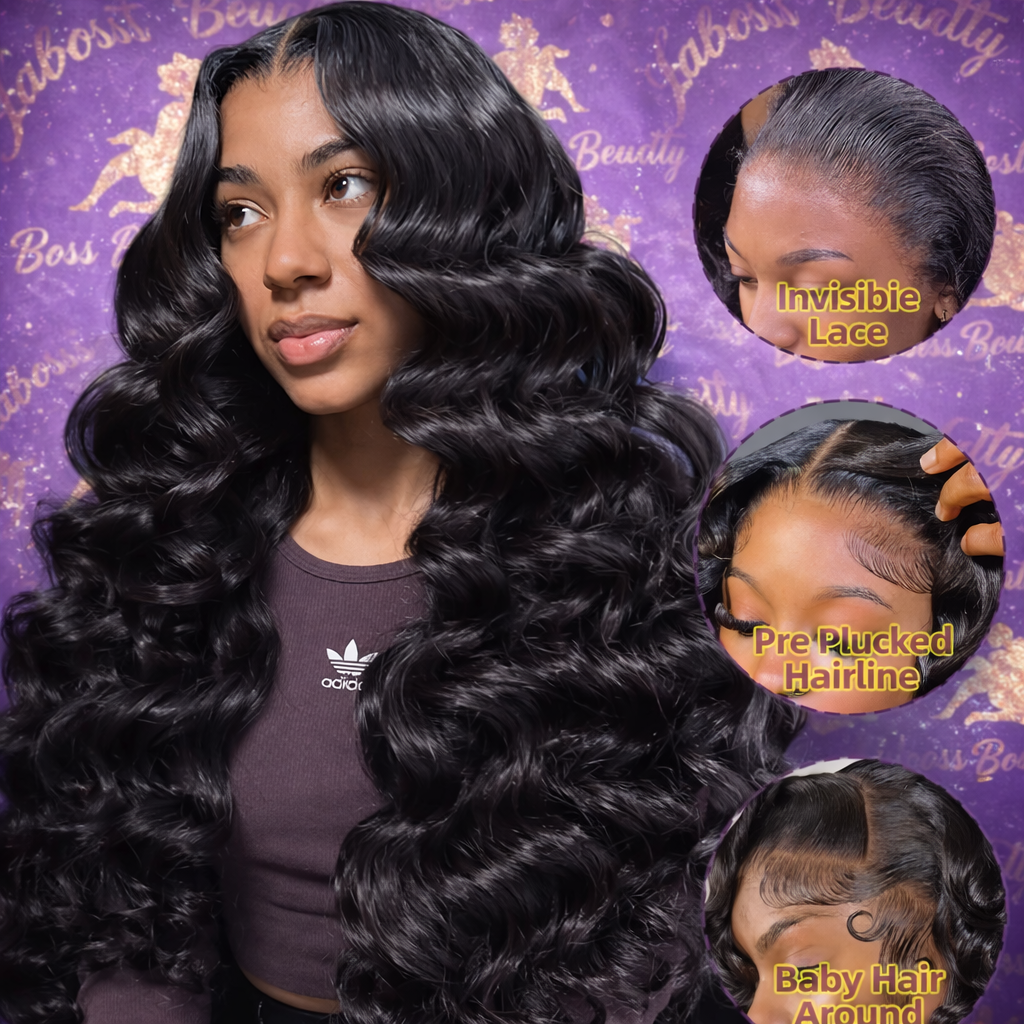 Loose Wave 13x4 HD Lace Front Wig 40 Inch Brazilian Curly Deep Wave 13x6 Lace Frontal Human Hair Wigs Women