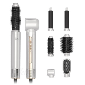 Hot air comb 6-in-1 curling iron Multifunctional curling iron Hot air comb Hair dryer Straightener Styling comb מסלסלי שיער