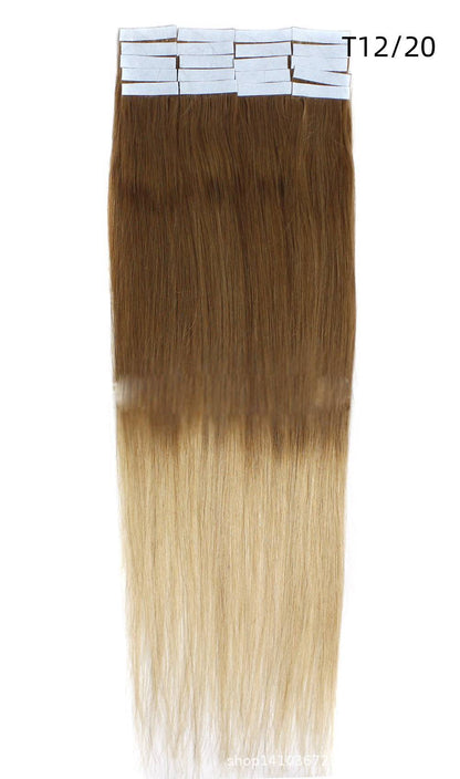 Pu traceless nano human hair European and American hair extension 16inch 40cm 20 piece pack