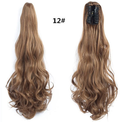 Wig Female Scratching Clip Ponytail Long Curly Hair Big Waves