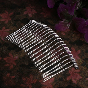 New 20 Teeth Bridal Blank Hair Metal Wedding Veil Side Comb Hair Accessories