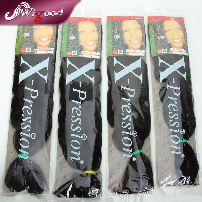 New African Chemical Fiber XpressionBraid Hair, European and American Natural Wig Black Braid Mixed Color