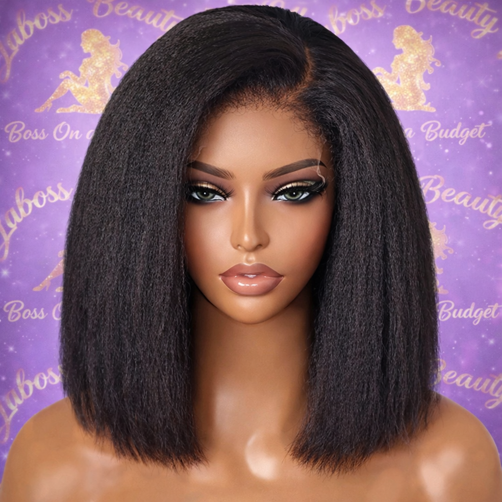 250% Kinky Straight Glueless Wig Ready To Wear And Go 13x6 Hd Yaki Straight Lace Front Human Hair Wigs For Women 30 36 Inch