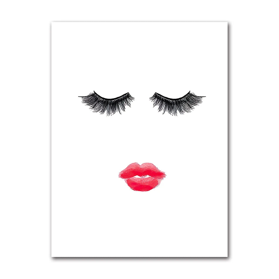 Posters Girls Room Wall Art Canvas Painting Lashes Pictures Prints Makeup Salon Wall Decor Fashion Eyelashes Extensions Quotes