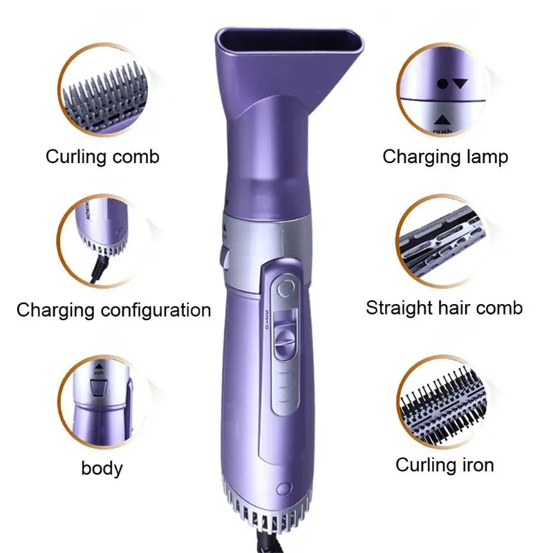 Professional 4 in 1 Multifunction Hair Dryer Curler Curling Straightener Comb Iron Brush Electric Styling Tools Travel Machine