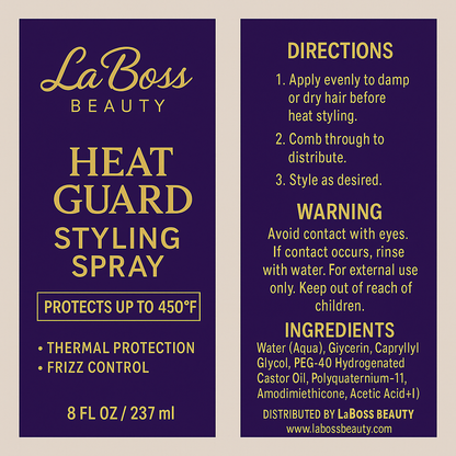 LaBoss Beauty Heat Guard Styling Spray
