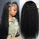 Finros 30 40 Inch 250 Density 13x6 Hd Lace Frontal Wig Water Deep Wave Human Hair Wigs 100%  5x5 Lace Curly Wigs For Black Women