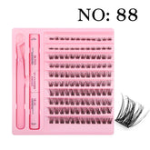 10cases/lot DIY Eyelash Extension Kit at Home Natural Clusters Wispy Lash with Lash Bond and Seal Makeup For Women