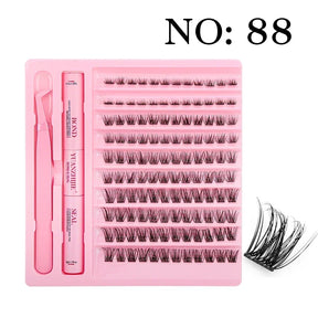 10cases/lot DIY Eyelash Extension Kit at Home Natural Clusters Wispy Lash with Lash Bond and Seal Makeup For Women