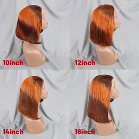 4/30/4 Color Human Hair Bob Wig Straight 13x4 Lace Front Human Hair Wigs Brazilian Wig Short Human Hair Bob Wigs Ombre Wig