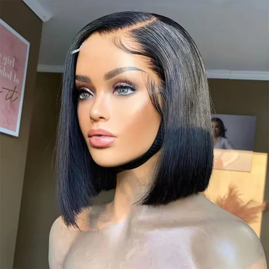 Short bob wig lace front human hair wig Straight 13x4 Frontal 4x4 closure Cheap wigs for women choice cheap on sale