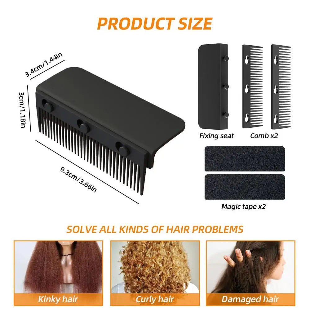 Hair Straightener Comb Clip On Grip Comb For Flat Iron Heat Comb Attachment Universal Size Detachable Hair Styling Tool For