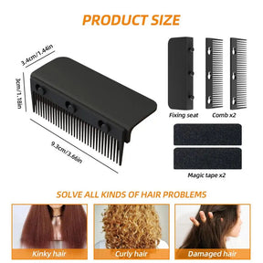 Hair Straightener Comb Clip On Grip Comb For Flat Iron Heat Comb Attachment Universal Size Detachable Hair Styling Tool For